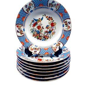 China Garden 8" Soup/Salad Bowls Set Of 4 Porcelain By Fine China Of Japan Flora